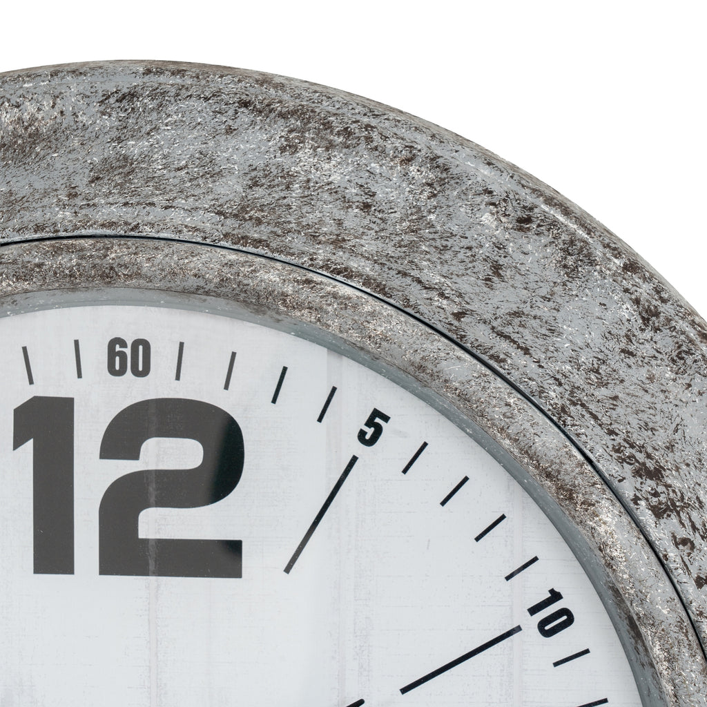 Roco Wall Clock - Silver