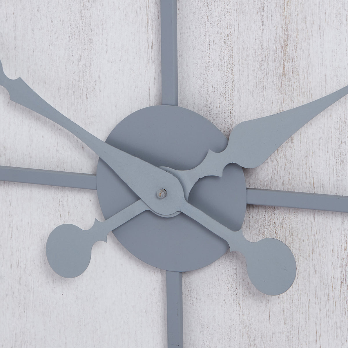 Roza Panelled Wall Clock - Silver
