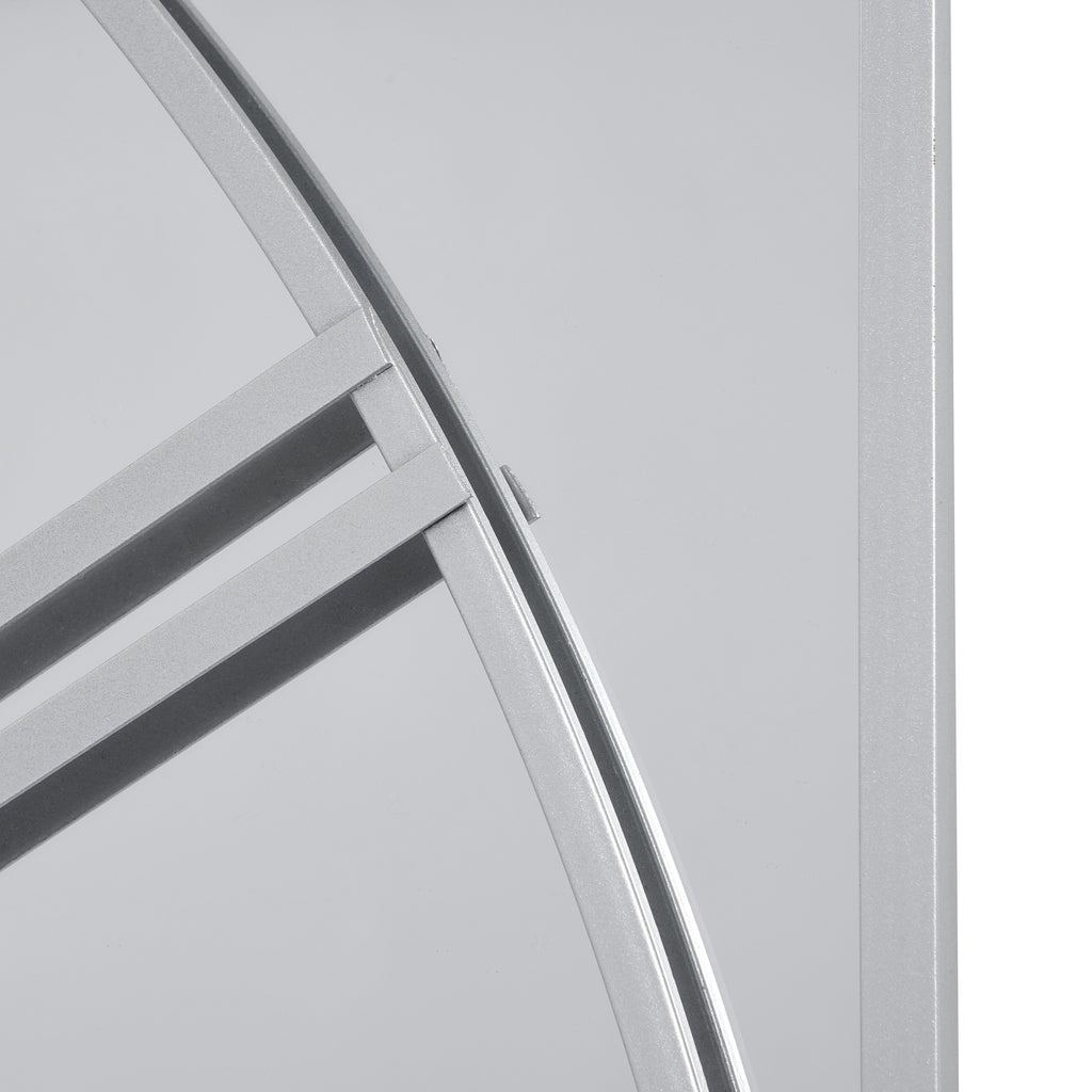 Celina Mirrored Wall Clock - Silver
