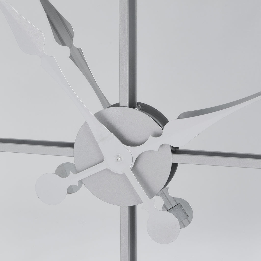 Celina Mirrored Wall Clock - Silver