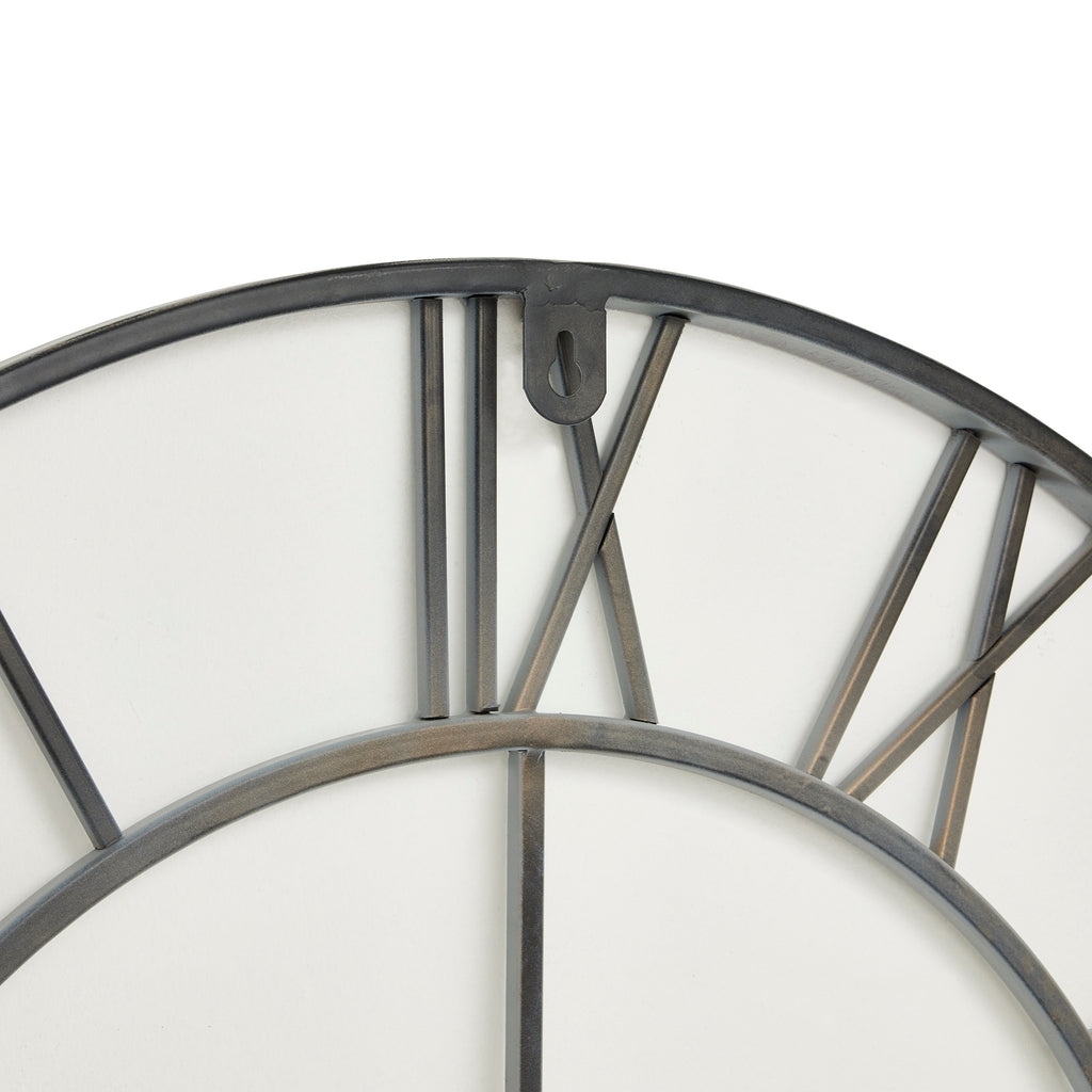 Grey Skeleton Wall Clock - Grey