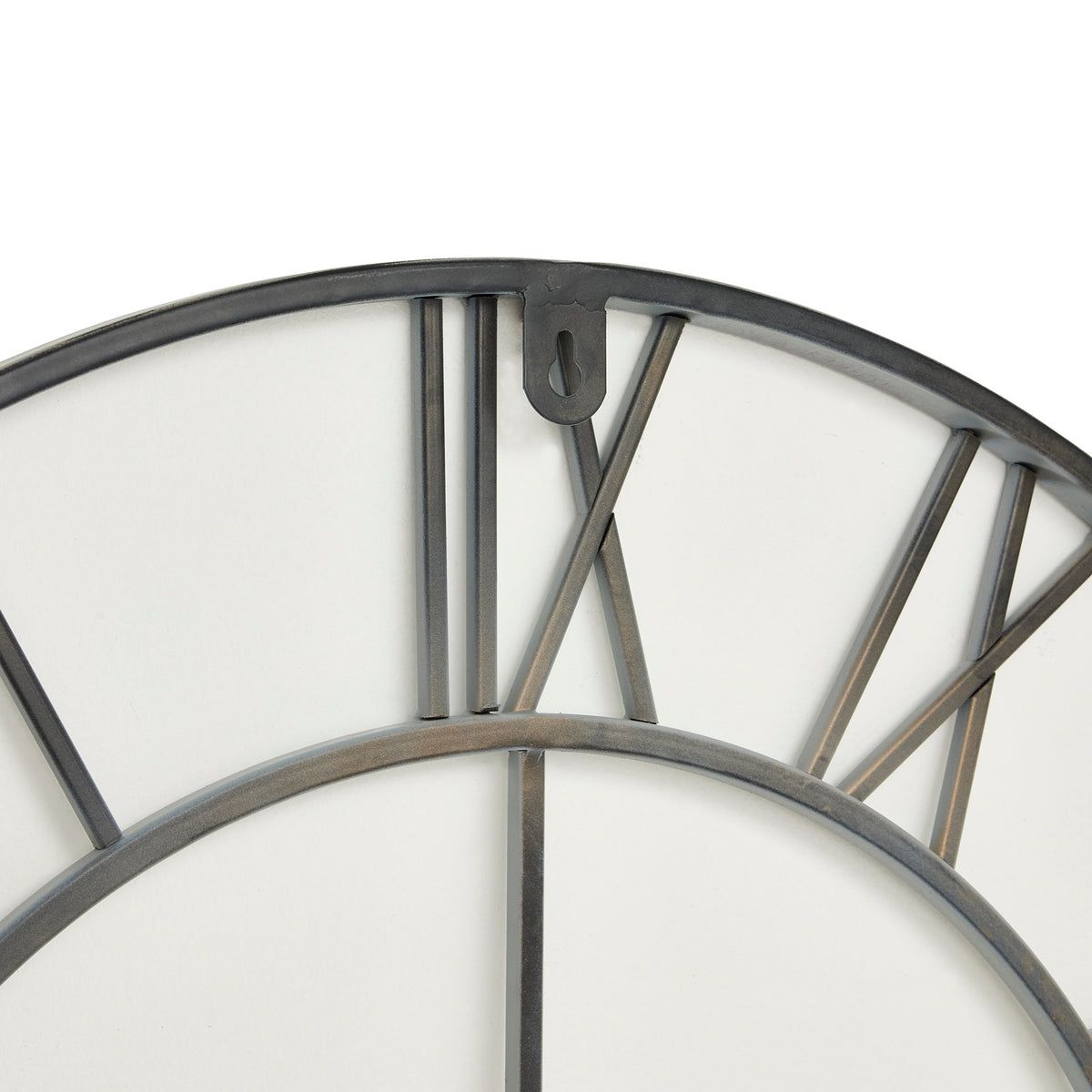 Grey Skeleton Wall Clock - Grey