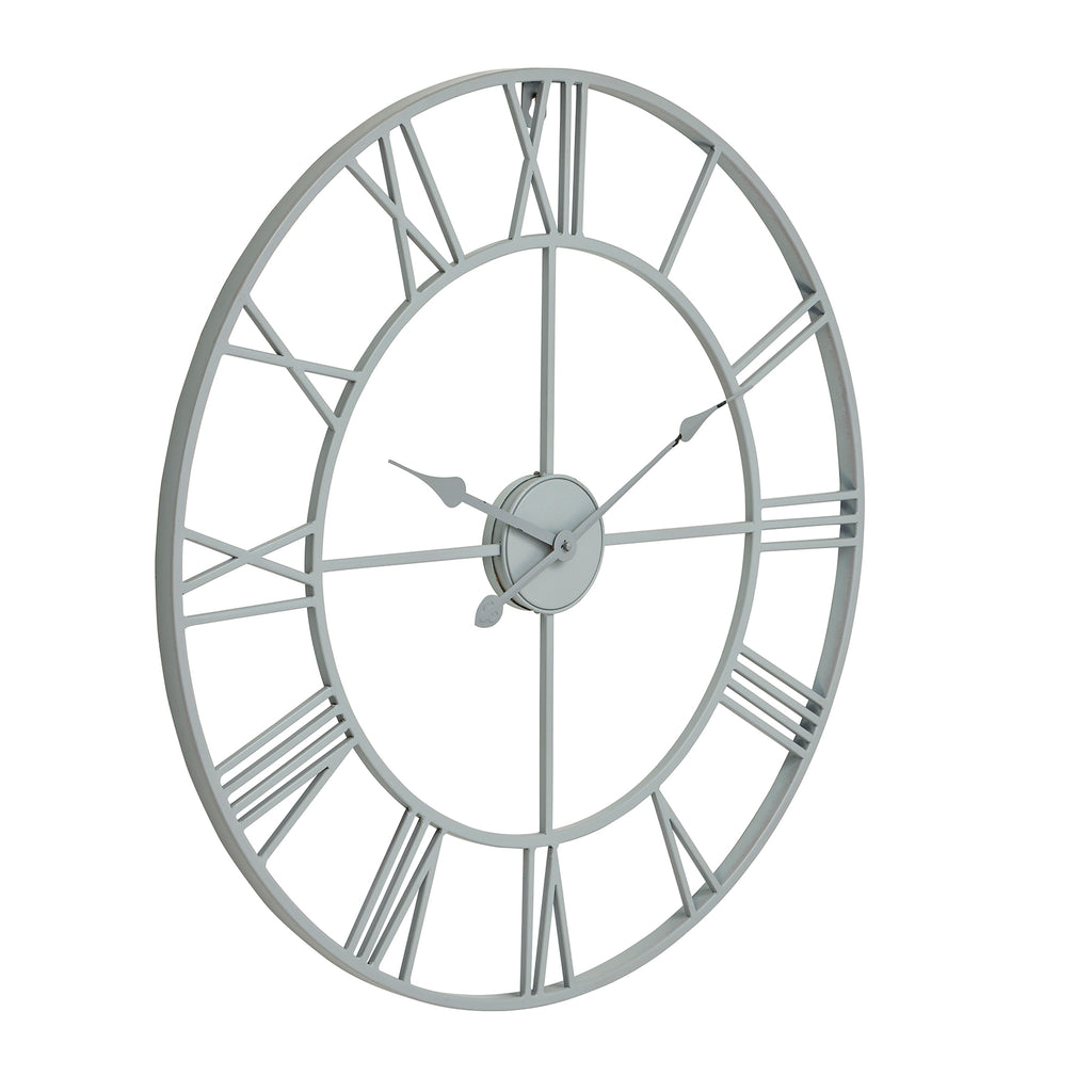 Grey Skeleton Wall Clock - Grey