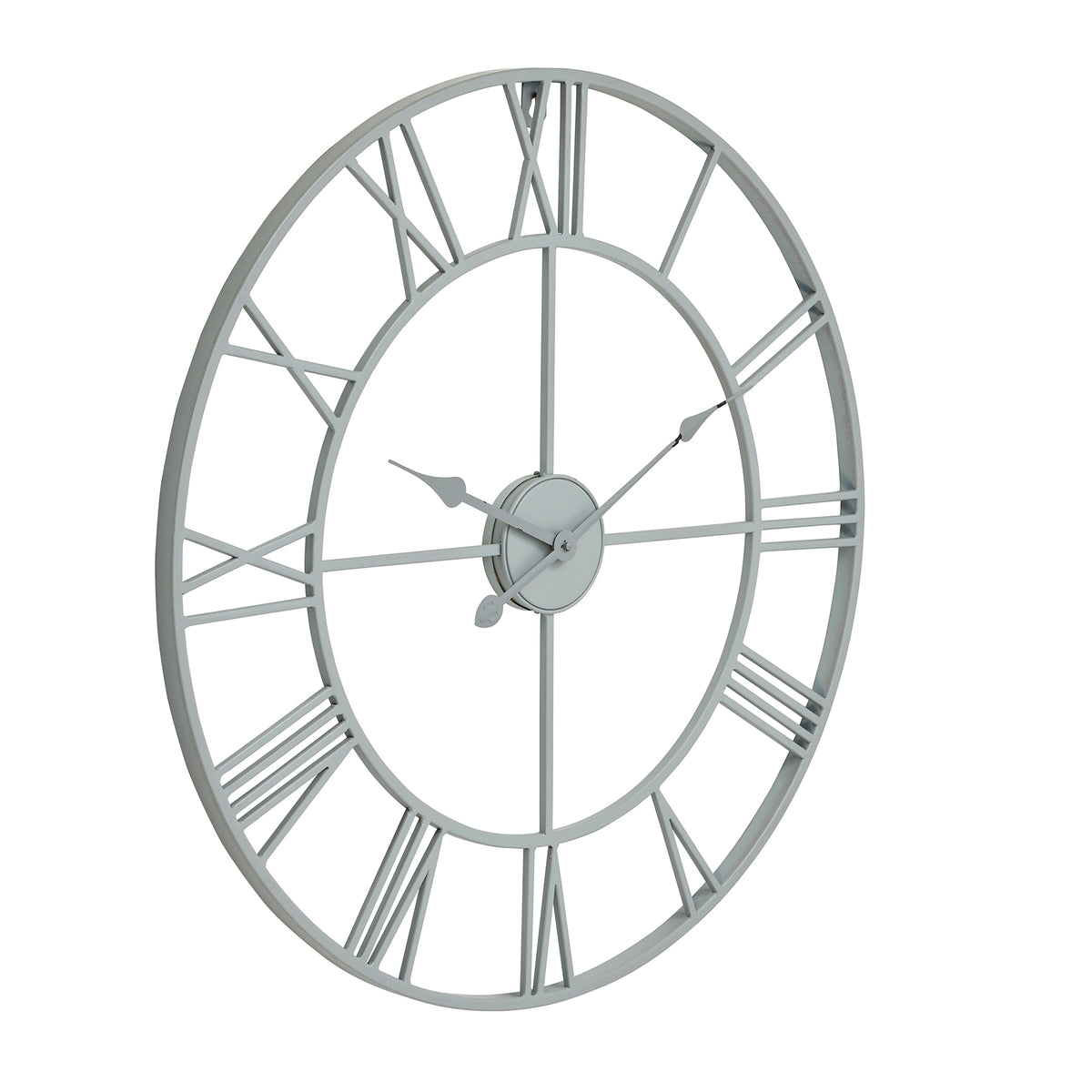 Grey Skeleton Wall Clock - Grey
