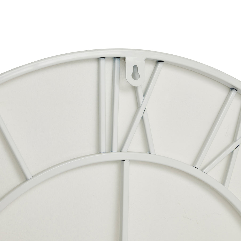 White Skeleton Wall Clock - White
