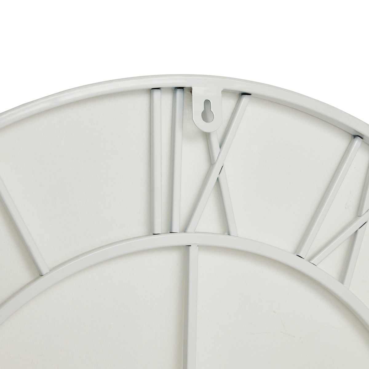 White Skeleton Wall Clock - White