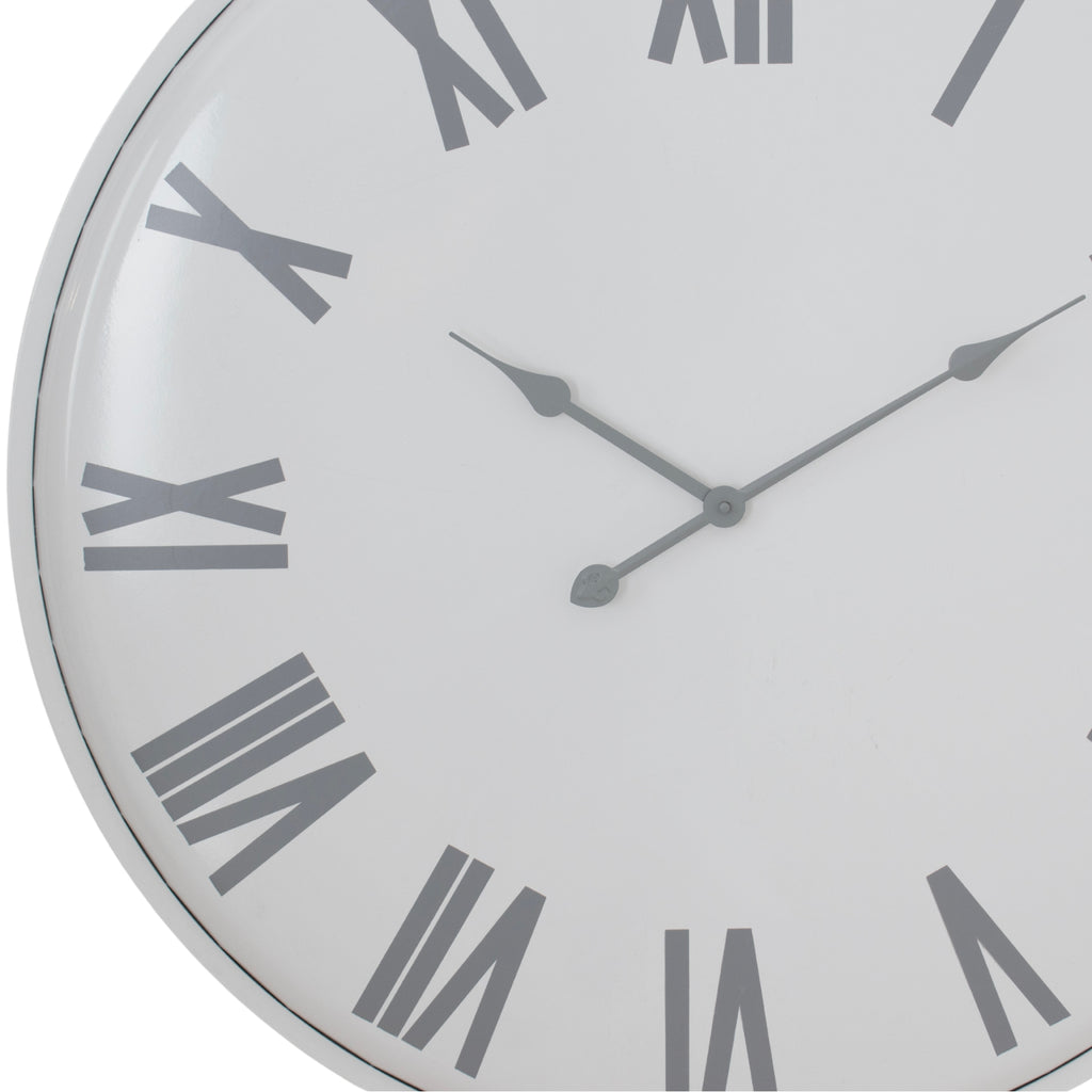 Flemings Large Wall Clock - White