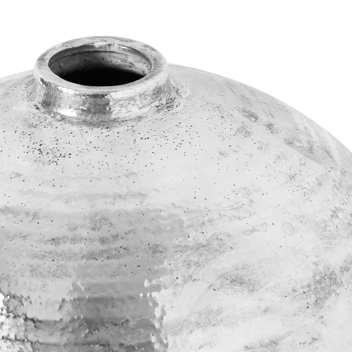 Large Hammered Silver Astral Vase - Silver