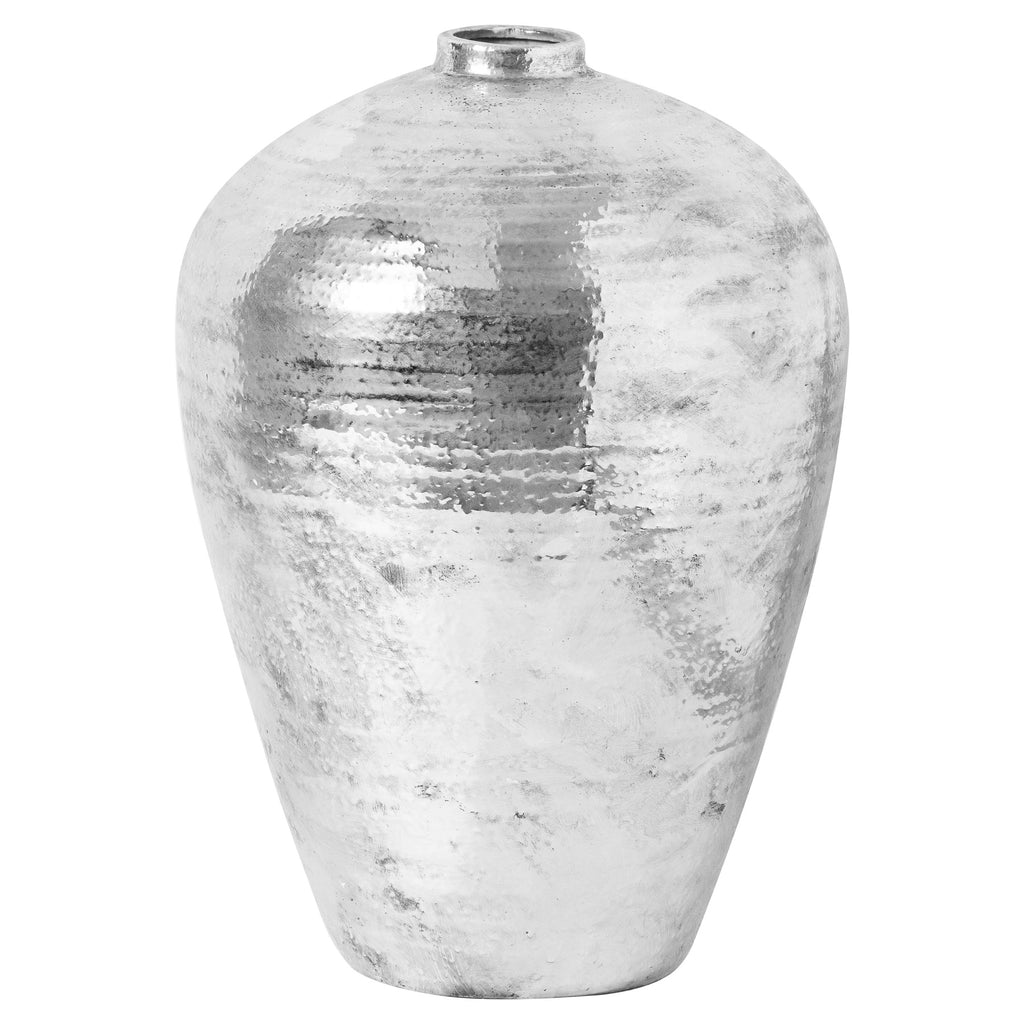 Hammered Silver Astral Vase - Silver