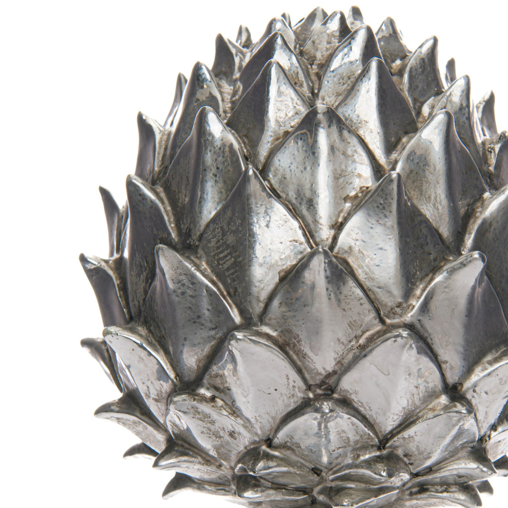 Large Silver Pinecone Finial - Silver