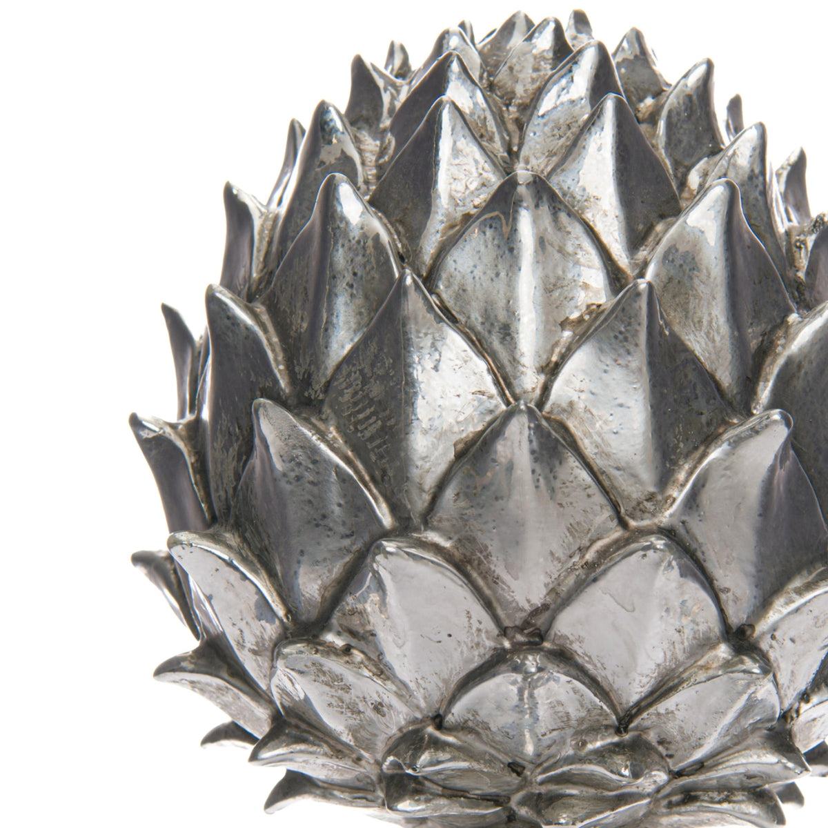 Large Silver Pinecone Finial - Silver