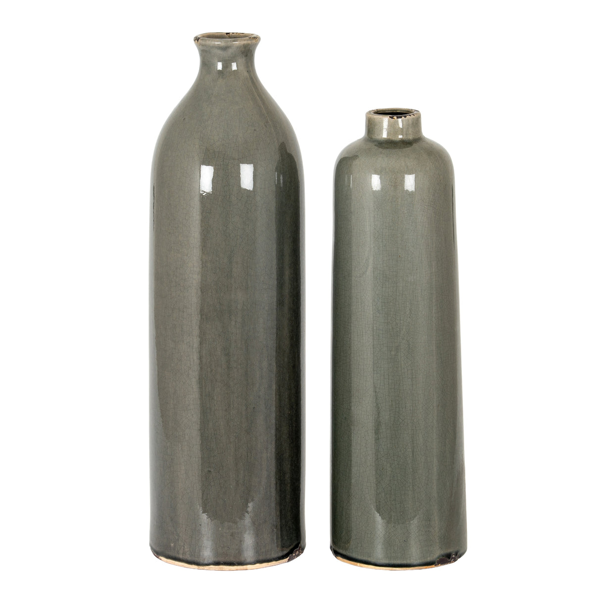 Garda Grey Glazed Raine Vase - Grey