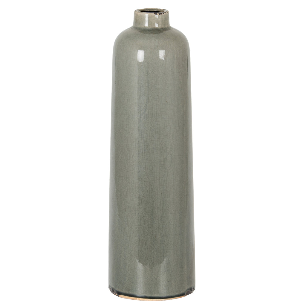 Garda Grey Glazed Raine Vase - Grey