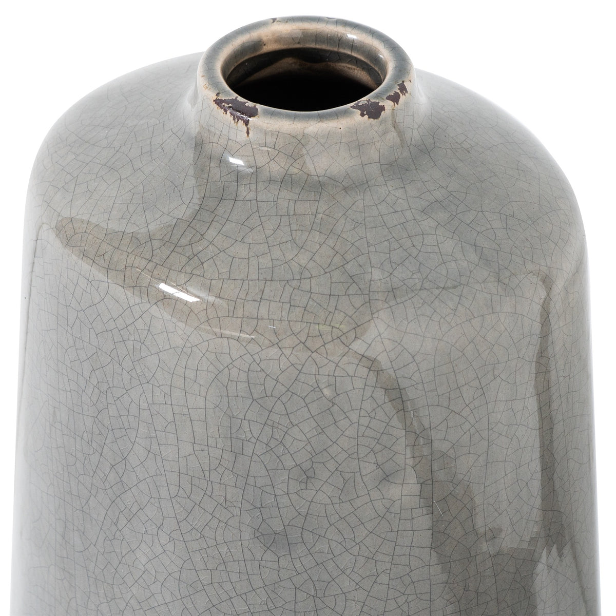 Garda Grey Glazed Liv Vase - Grey
