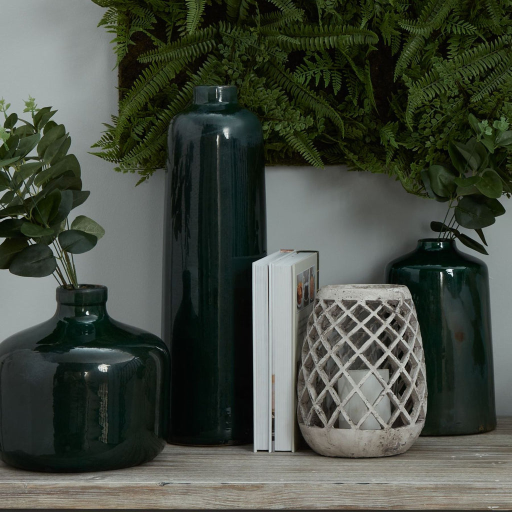 Garda Emerald Glazed Liv Vase - Green