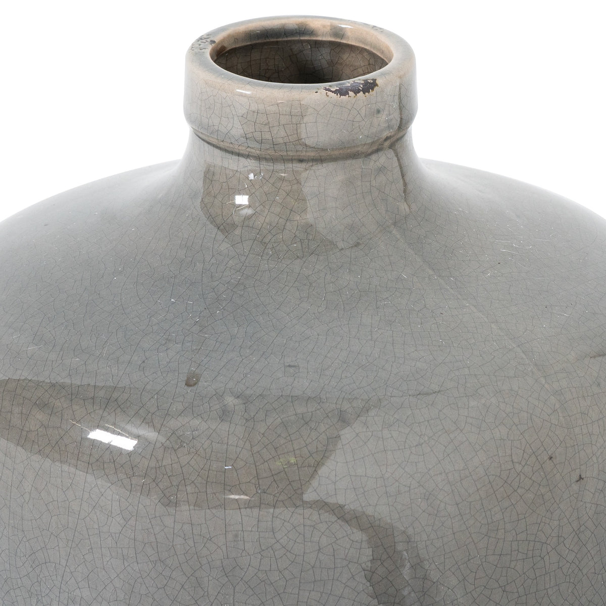 Garda Grey Glazed Chive Vase - Grey