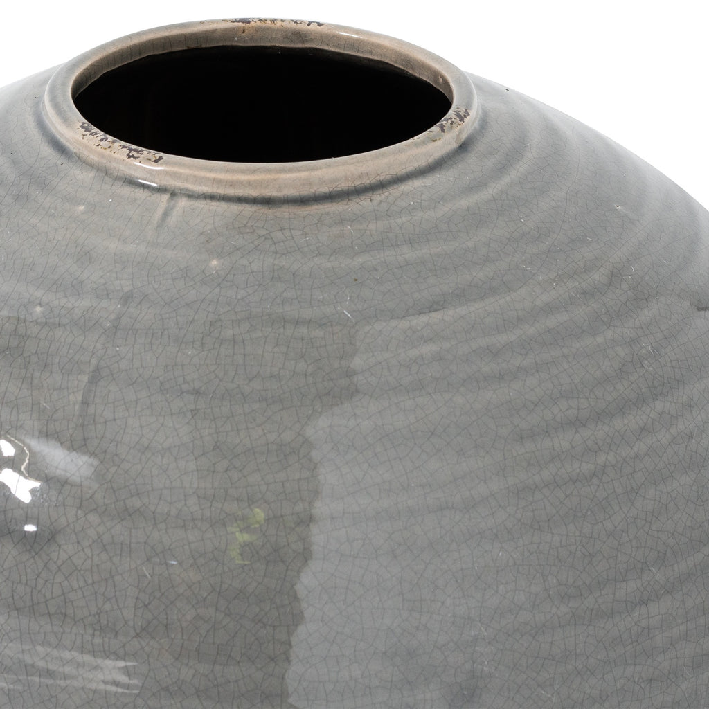 Garda Grey Glazed Regola Vase - Grey
