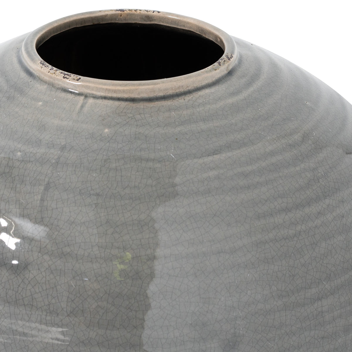 Garda Grey Glazed Regola Vase - Grey