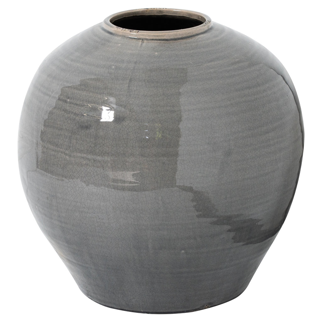 Garda Grey Glazed Regola Vase - Grey
