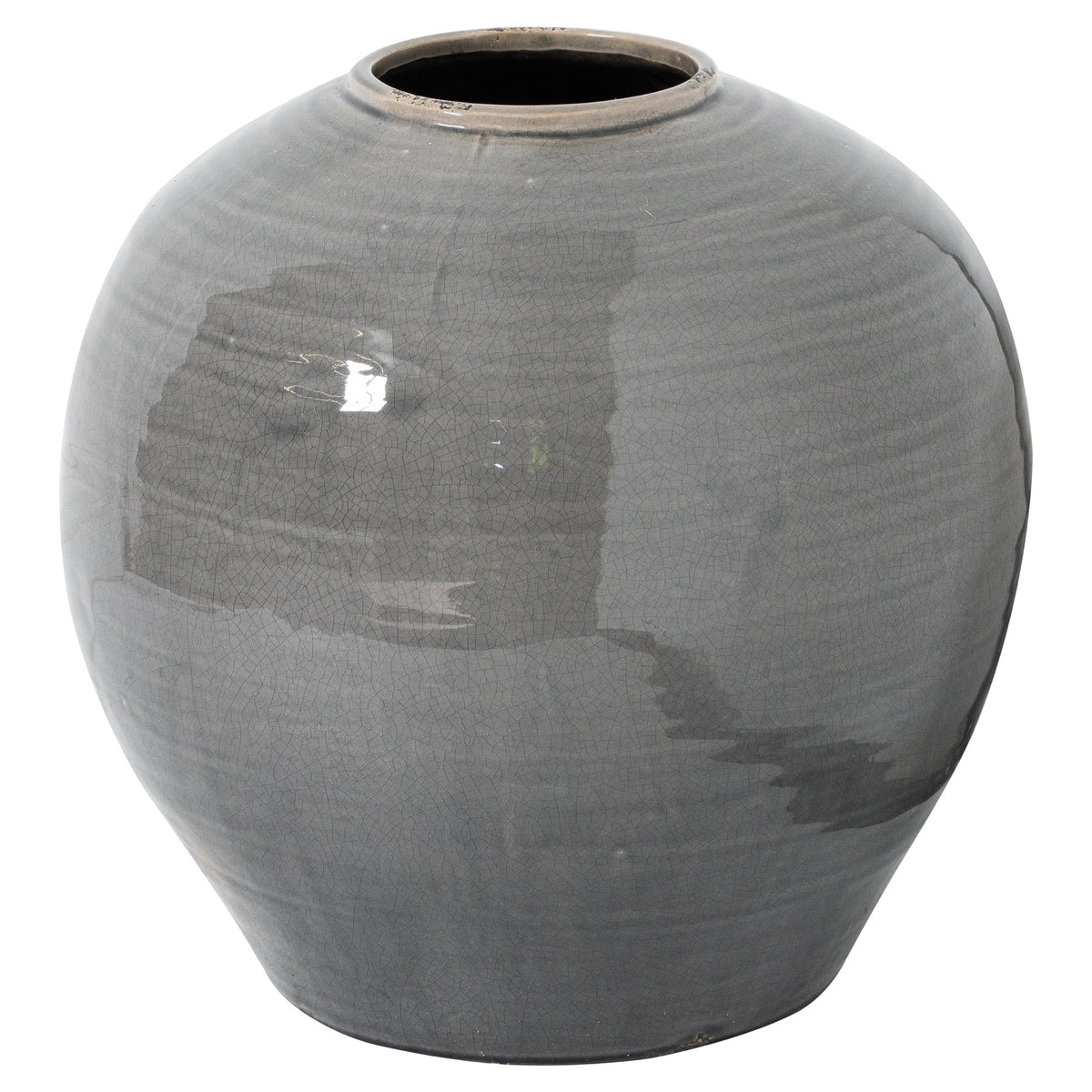 Garda Grey Glazed Regola Vase - Grey