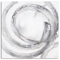 Galaxy Silver and Grey Hand Painted Canvas - Silver