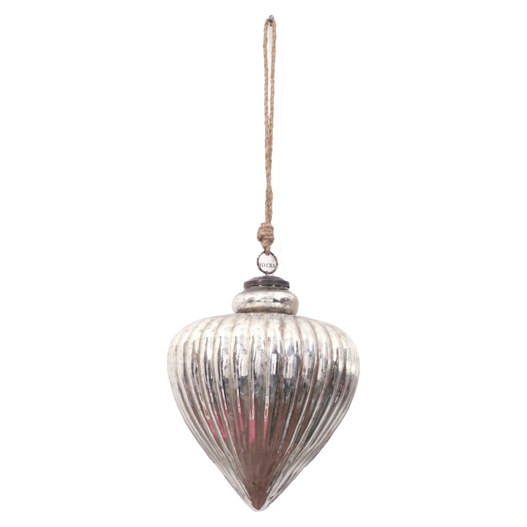 Noel Collection Antique Silver Large Vallupe Bauble