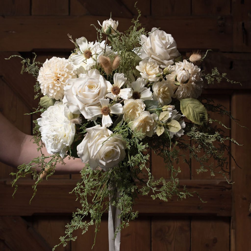 White Dahlia Stem - White