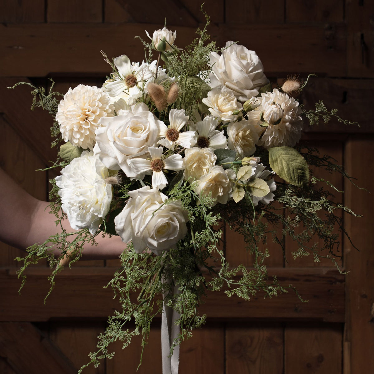 White Dahlia Stem - White