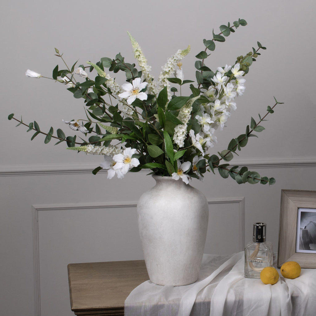 Tall White Delphinium Stem - White
