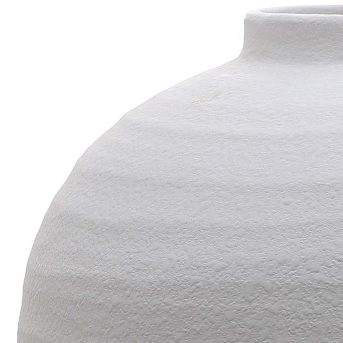 Tiber Matt White Ceramic Vase - White