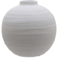 Tiber Matt White Ceramic Vase - White
