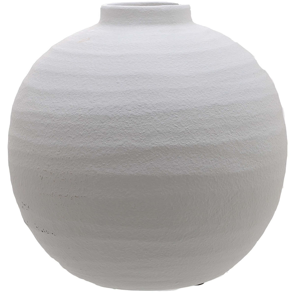 Tiber Matt White Ceramic Vase - White