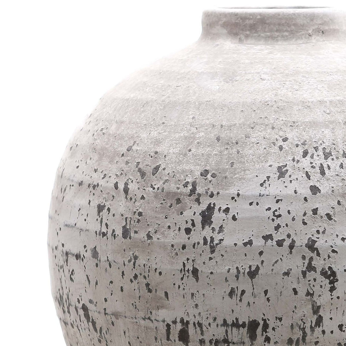 Tiber Large Stone Ceramic Vase - Stone