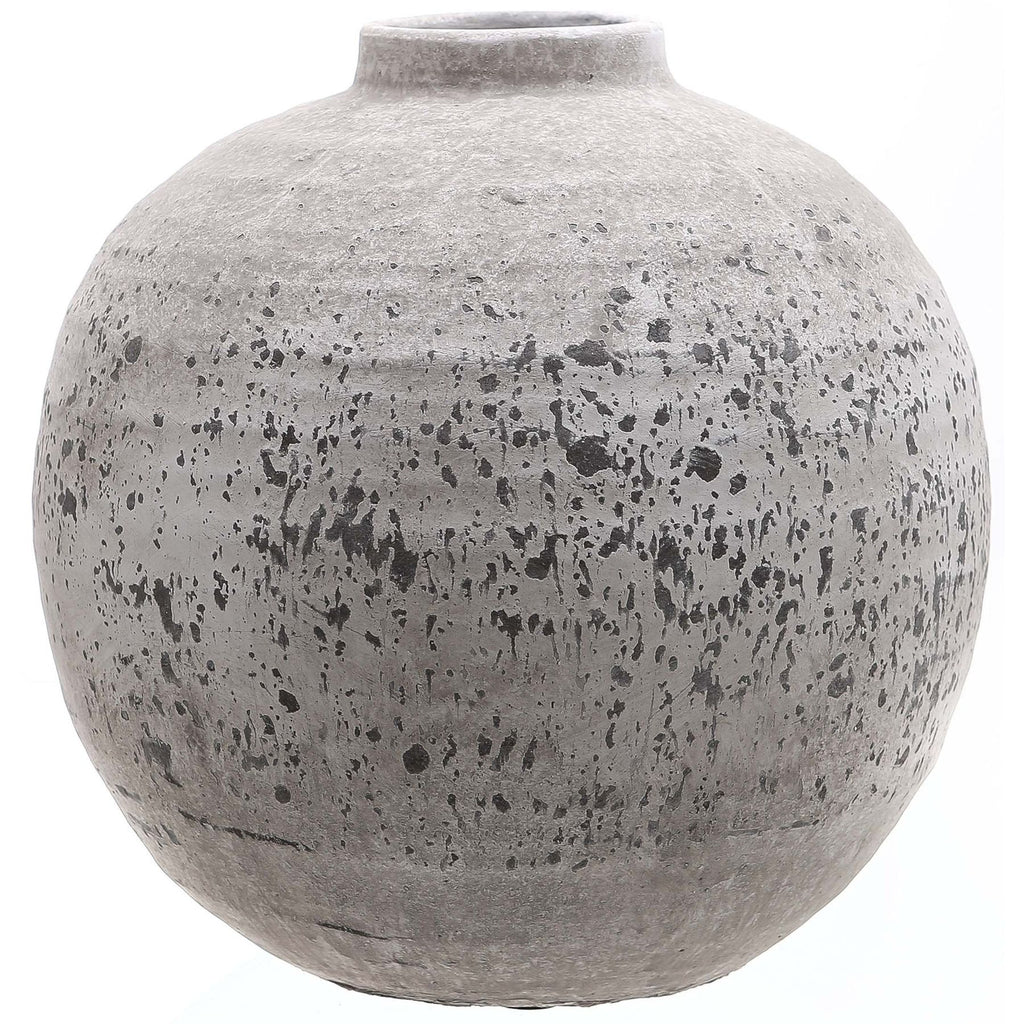 Tiber Large Stone Ceramic Vase - Stone