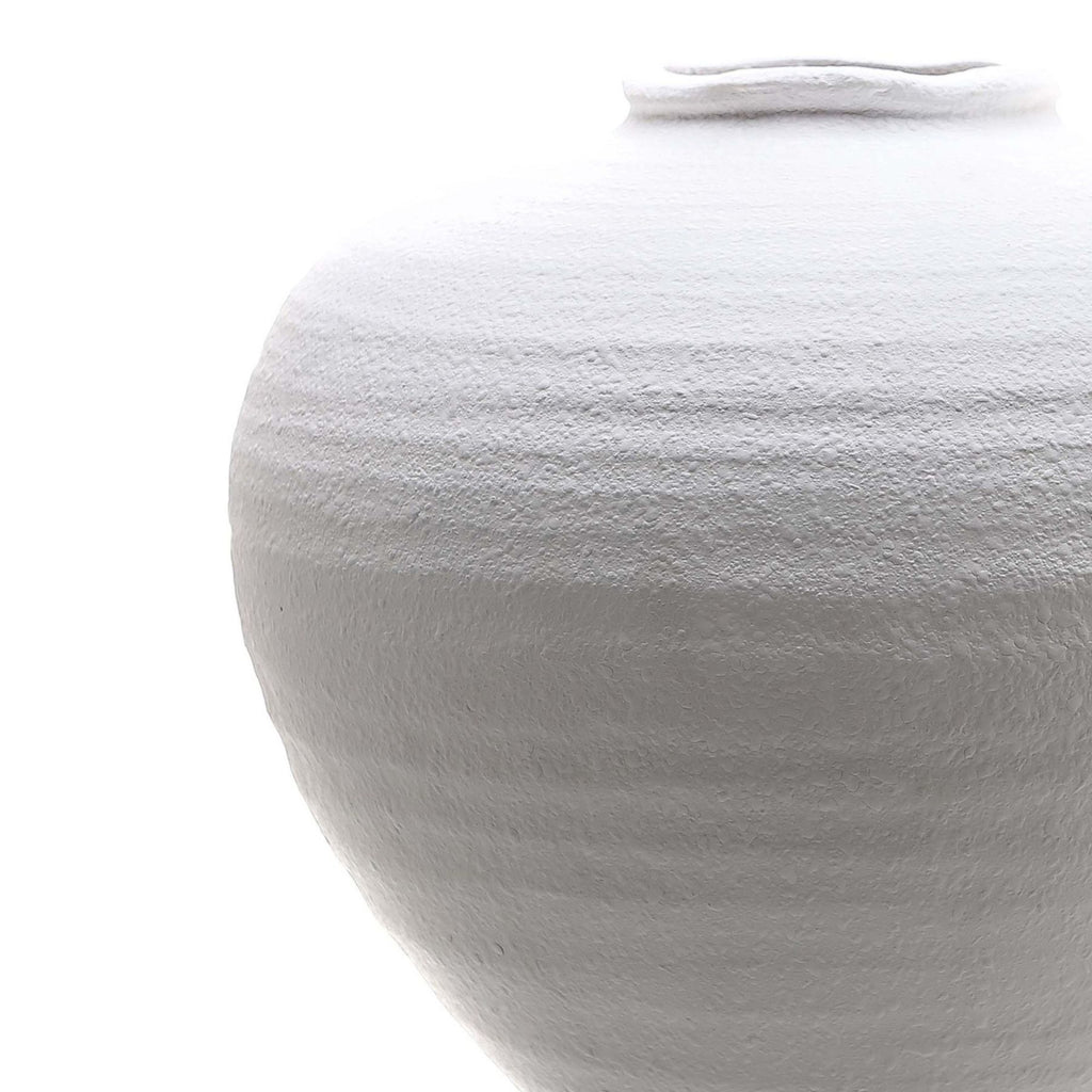 Regola Large Matt White Ceramic Vase - White