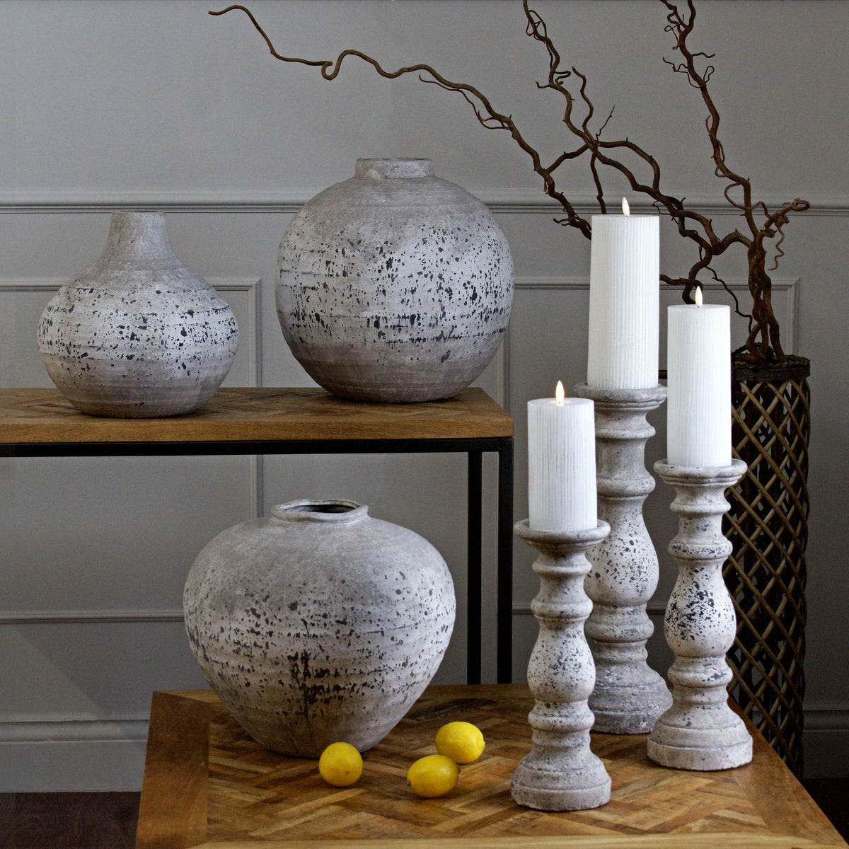 Regola Stone Ceramic Vase - Stone