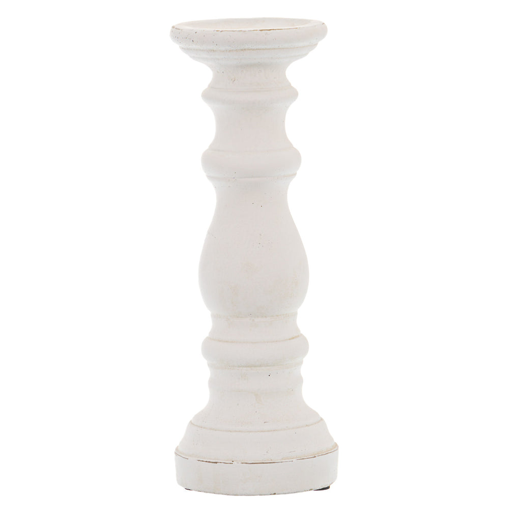 Small Matt White Ceramic Candle Holder