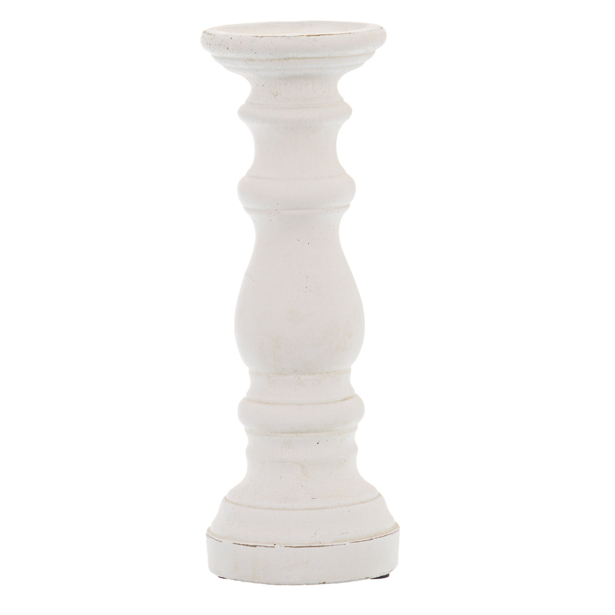 Small Matt White Ceramic Candle Holder