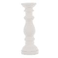 Matt White Large Ceramic Column Candle Holder