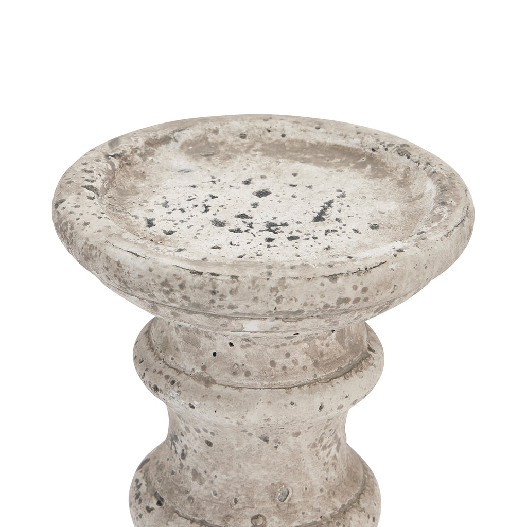 Small Stone Candle Holder - Cream