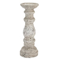 Large Stone Candle Holder - Cream