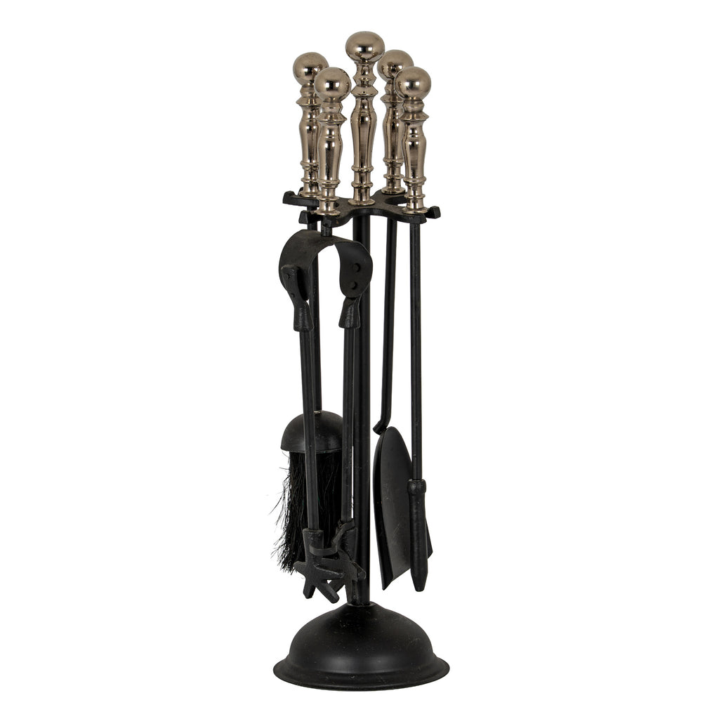 Chrome Handled Dutchess Companion Set - Silver