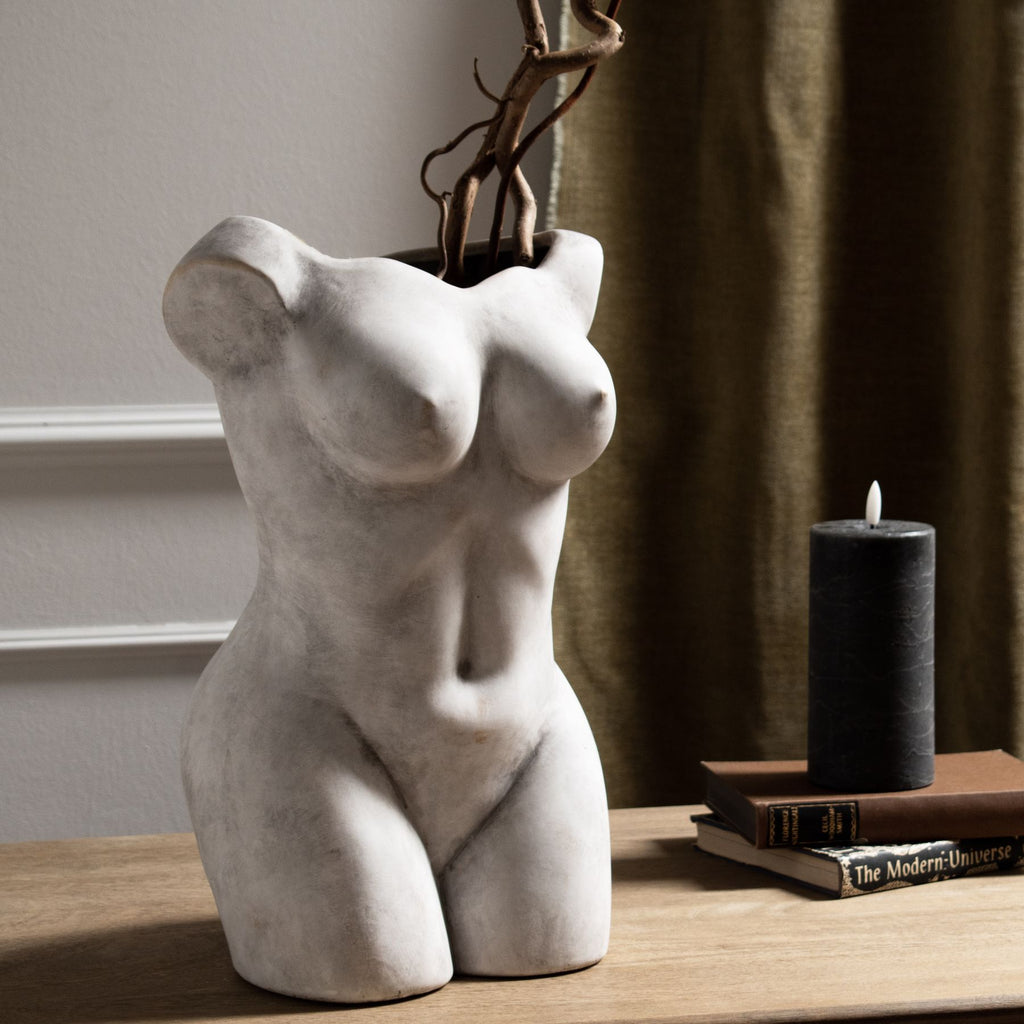 Female Figure Vase - Stone