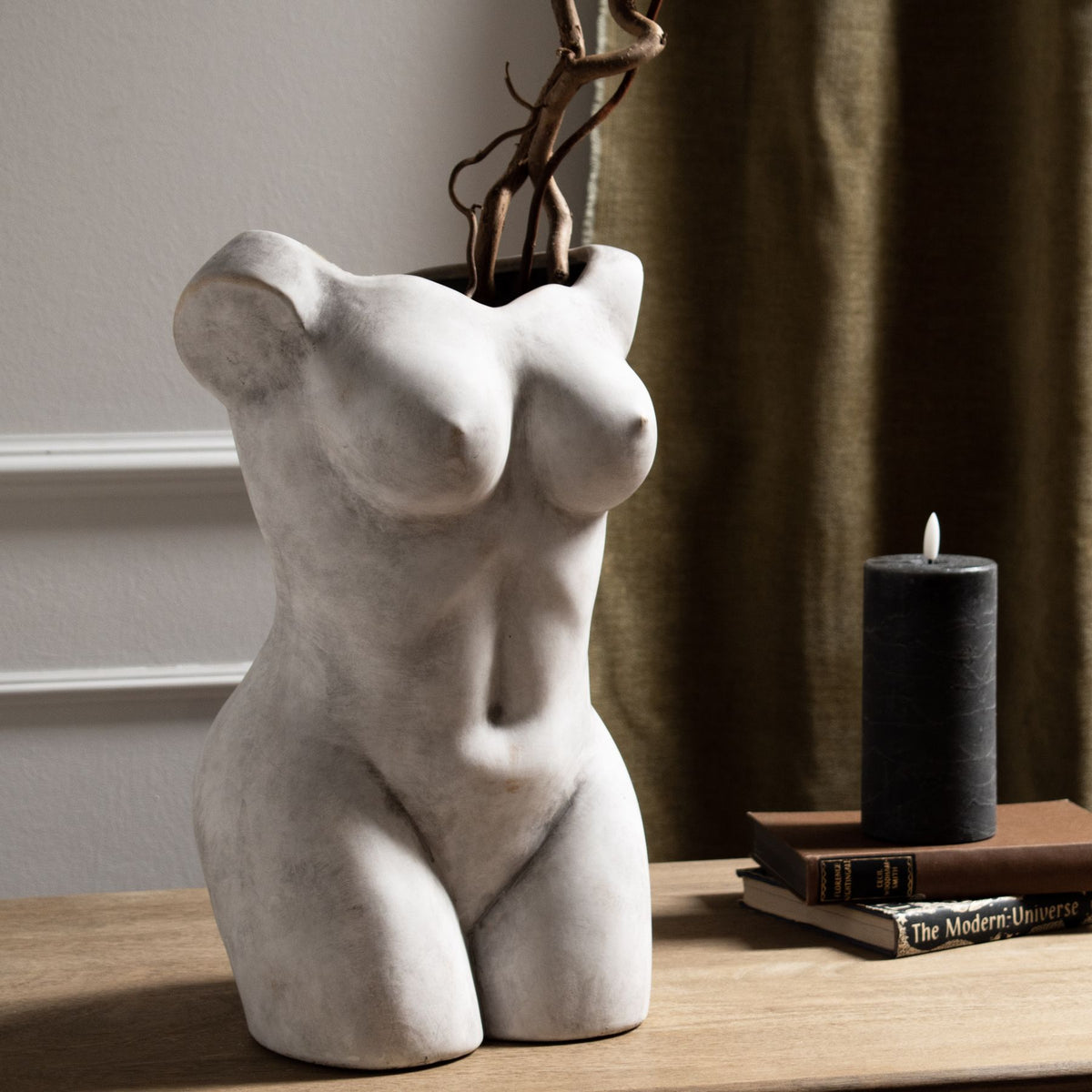 Female Figure Vase - Stone