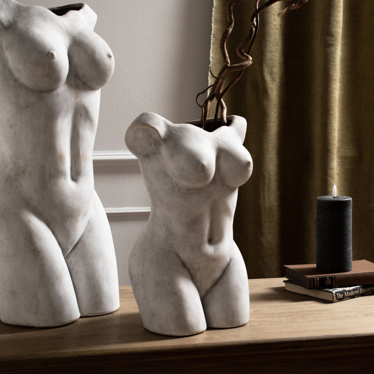 Female Figure Vase - Stone