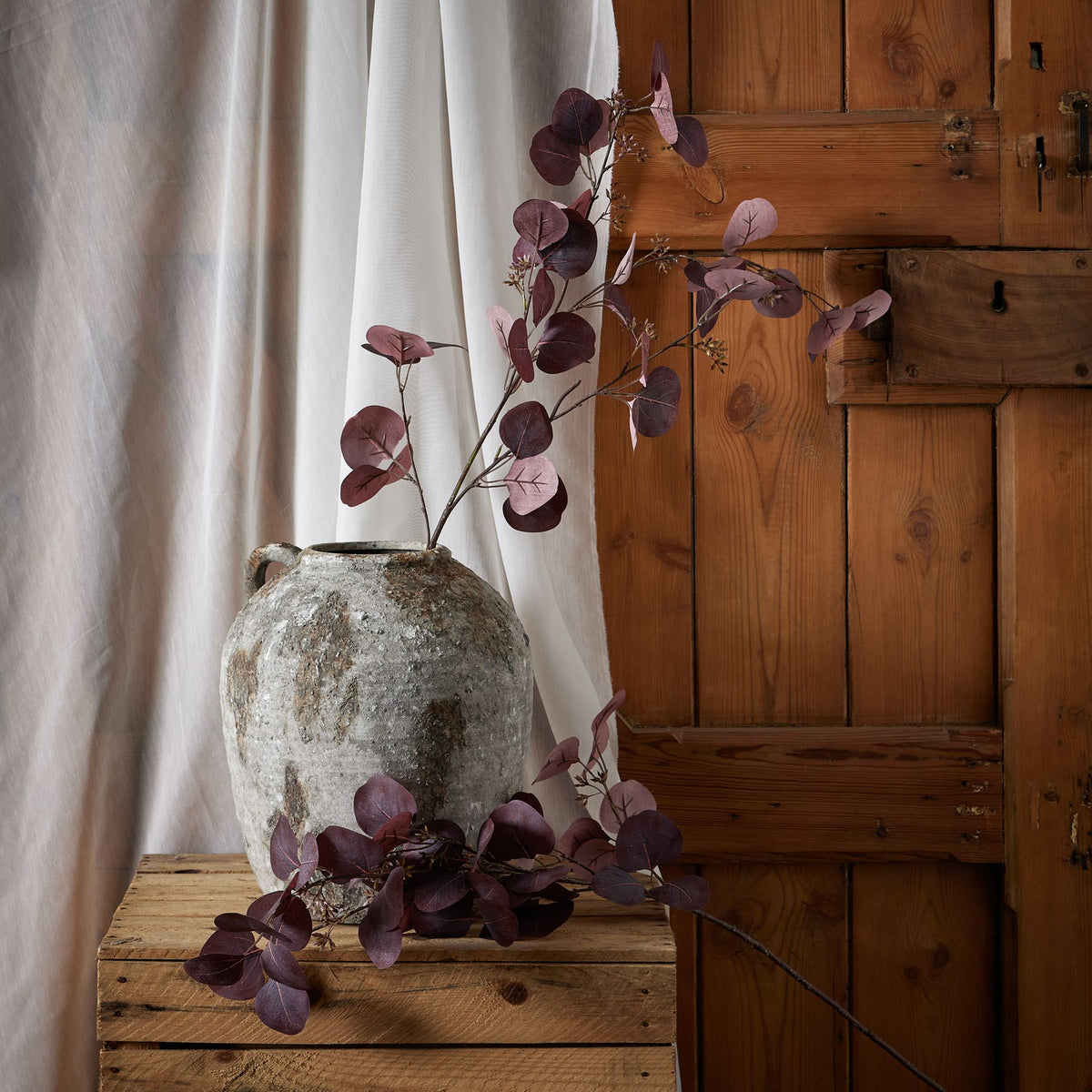 Burgundy Berried Eucalyptus - Burgundy