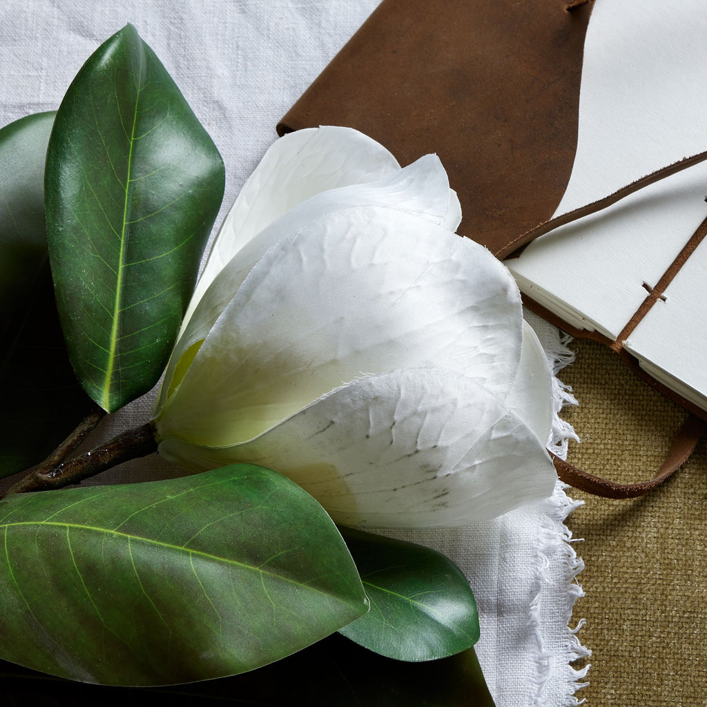 Natural Garden Collection White Magnolia Stem - White