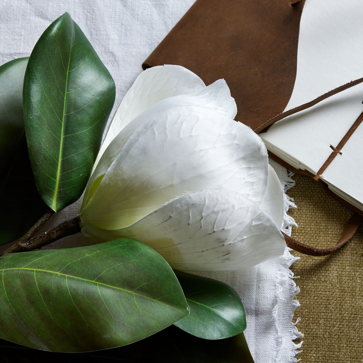 Natural Garden Collection White Magnolia Stem - White