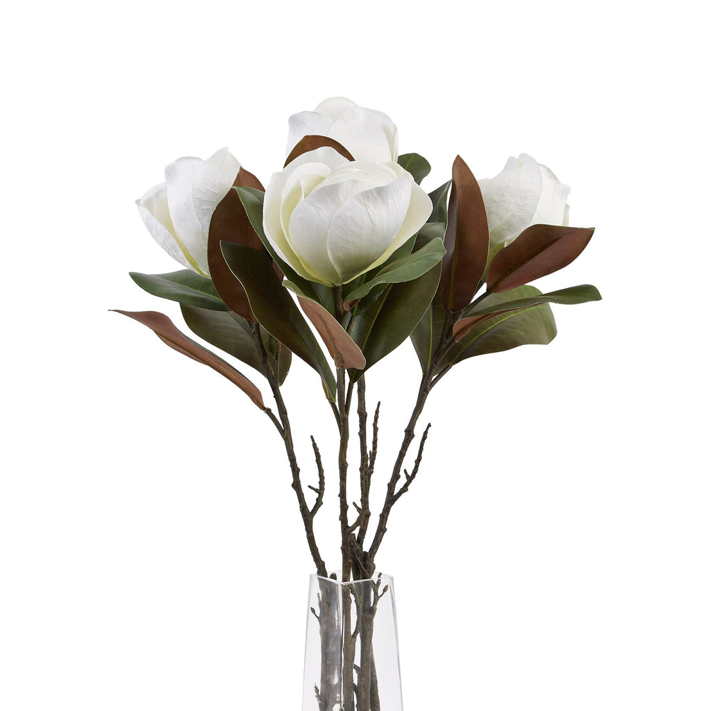 Natural Garden Collection White Magnolia Stem - White