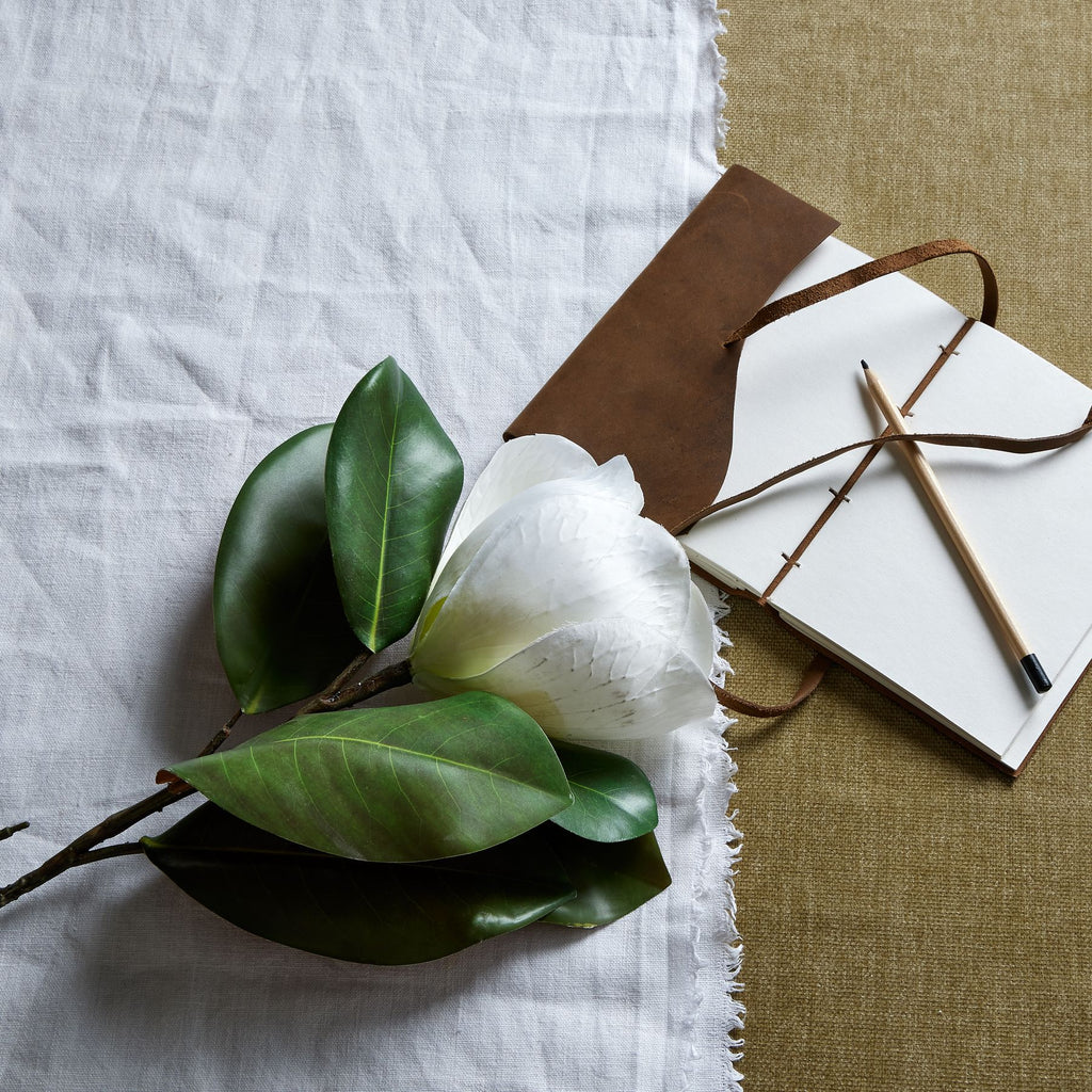 Natural Garden Collection White Magnolia Stem - White